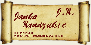 Janko Mandžukić vizit kartica